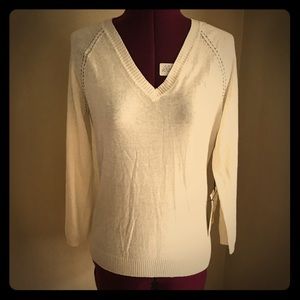 NWT true religion white knit sweater